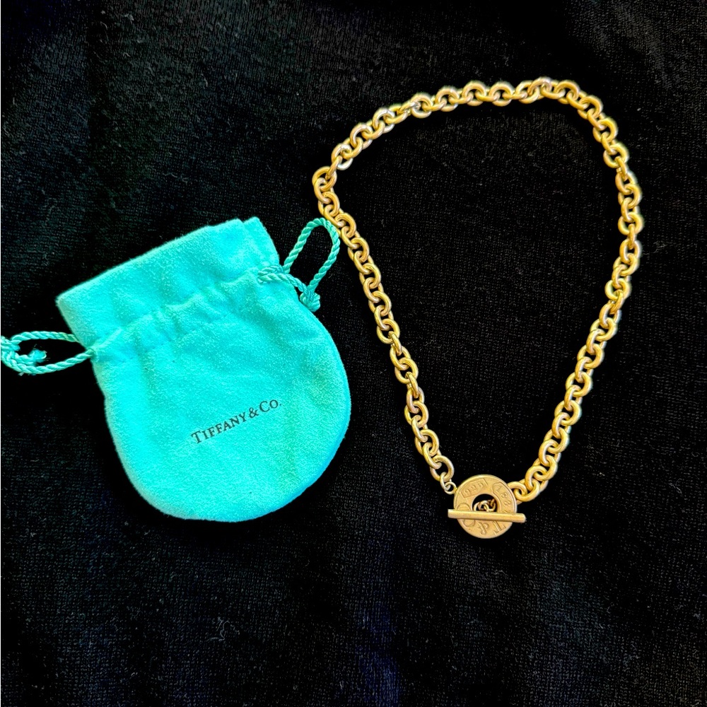 TIFFANY & CO. 1837 T&C 925 solid sterling silver silver chain necklace